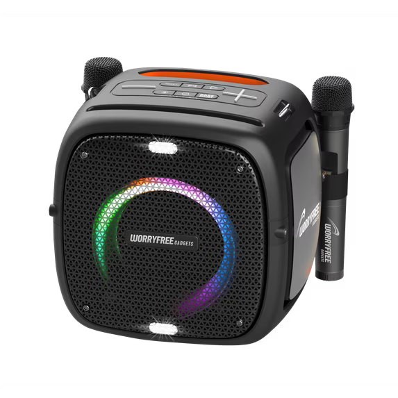 WorryFree Gadgets Portable Bluetooth Speaker with Two Microphones